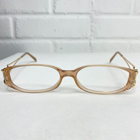 Versace Mod Eyeglasses Sunglasses Frames Gold Rectangular 51[]15‎ H1974 main image 4